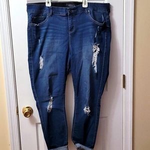 Torrid Jean Distressed Capris